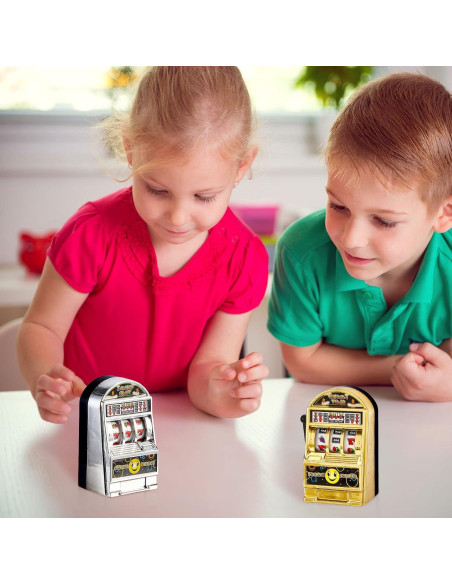 Deekin Mini Máquina Traga Monedas 12 Pcs Juguete Dorado Plateado