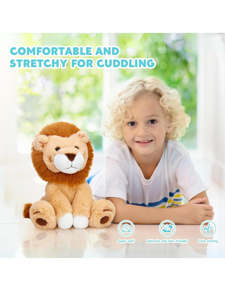 Peluches de León IKASA 25 cm Suaves y Lindos para Niños