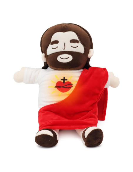 Peluche de Jesús Yelakey 35 cm que Respira Rojo