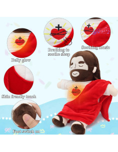 Peluche de Jesús Yelakey 35 cm que Respira Rojo 2