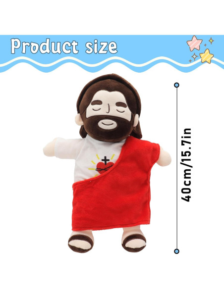 Peluche de Jesús Yelakey 35 cm que Respira Rojo