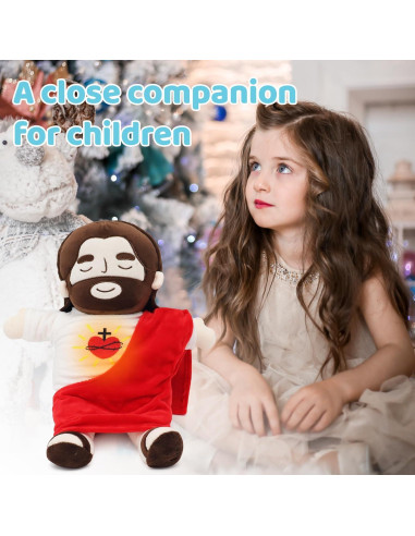 Peluche de Jesús Yelakey 35 cm que Respira Rojo