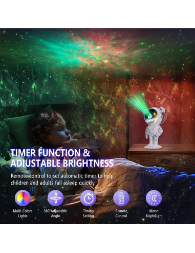 Proyector Galáctico Astronauta Aspiremit 12V Luz Nocturna