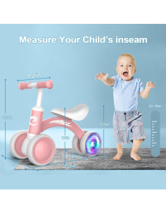 Bicicleta de Equilibrio Rosa para Niñas 10-36 Meses 2