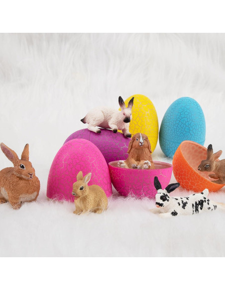 Conjunto 12 Figuras de Conejos de Pascua TOYMANY - Juguetes Educativos