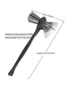 Hacha de Cosplay damdos 91cm Espuma LARP Accesorio Disfraz 2