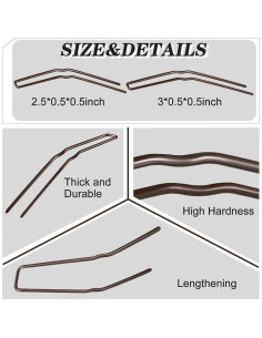 Horquillas de Ballet MTLEE 24 Pcs Marrón 6.35 y 7.62 cm 2