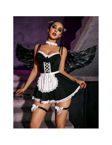 Avidlove Lencería Sexy Mujer Disfraz de Sirvienta Halloween 5p