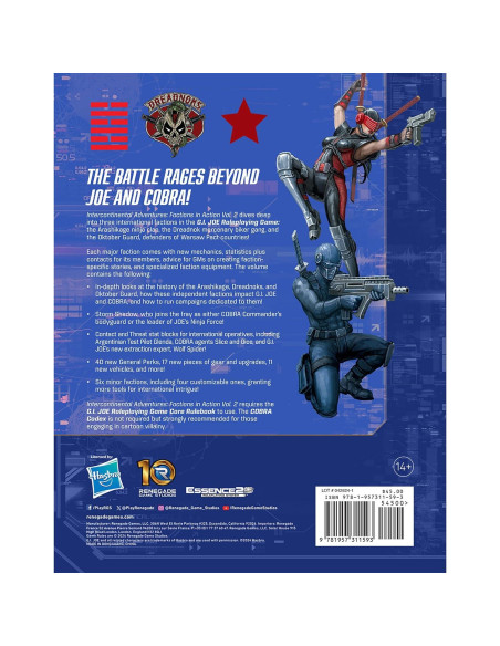 G.I. Joe RPG Renegade Game Studios Vol. 2 Facciones 14+