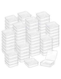100 Contenedores de Almacenamiento Menkxi 7.1x7.1x2.5cm Plástico