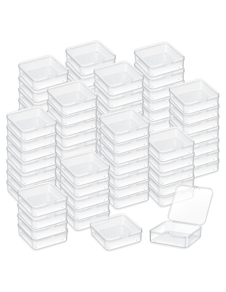 100 Contenedores de Almacenamiento Menkxi 7.1x7.1x2.5cm Plástico
