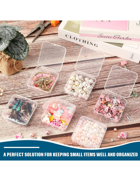 100 Contenedores de Almacenamiento Menkxi 7.1x7.1x2.5cm Plástico