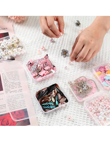 100 Contenedores de Almacenamiento Menkxi 7.1x7.1x2.5cm Plástico