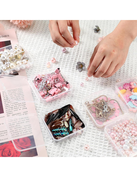 100 Contenedores de Almacenamiento Menkxi 7.1x7.1x2.5cm Plástico