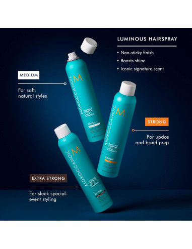 Laca Luminosa Moroccanoil Media 400ml - Sujeción Ligera y Brillo