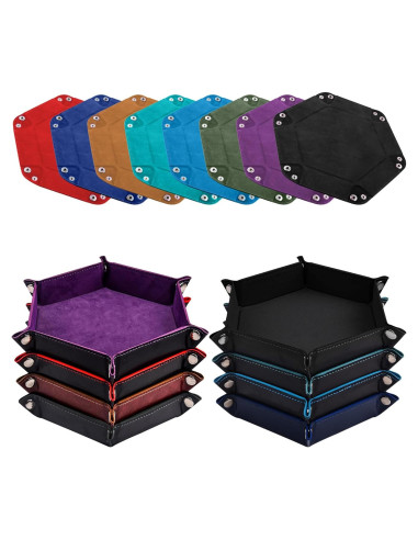 Bandeja de Dados Hexagonal SIQUK 8 Piezas Plegable 22cm