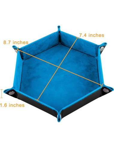 Bandeja de Dados Hexagonal SIQUK 8 Piezas Plegable 22cm