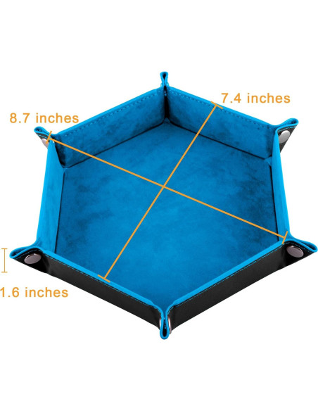Bandeja de Dados Hexagonal SIQUK 8 Piezas Plegable 22cm