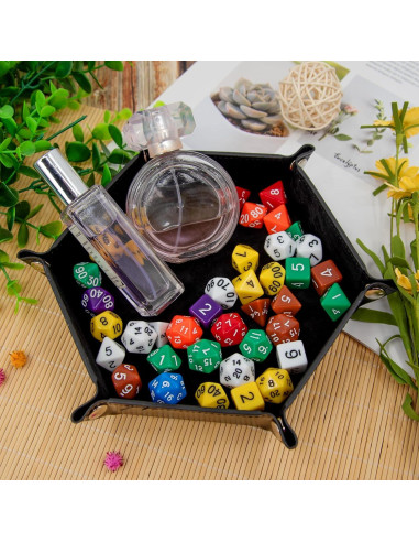 Bandeja de Dados Hexagonal SIQUK 8 Piezas Plegable 22cm