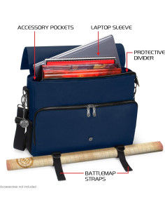 Bolsa RPG Coleccionista ENHANCE Piel Dragón 45x33cm Azul 2