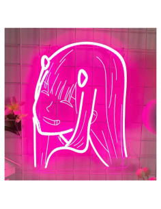 Luz de Neón COLORNEON Zero Two 40x33 cm Regulable Rosa