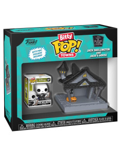 Figurita Bitty POP! Funko Jack Skellington y Casa 5 cm