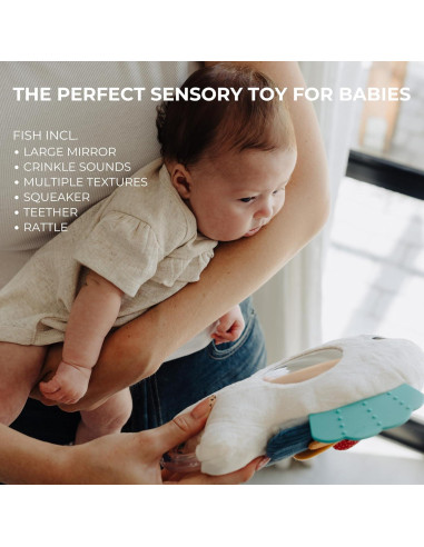 Juguete Sensorial Suave ZICOTOs Pez para Bebés 0-12 Meses