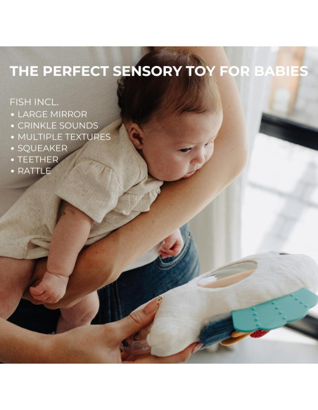 Juguete Sensorial Suave ZICOTOs Pez para Bebés 0-12 Meses