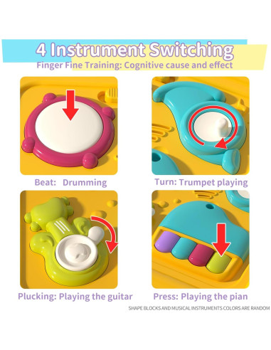 Cubo de Actividades Montessori PANITU 6 en 1 para Bebés