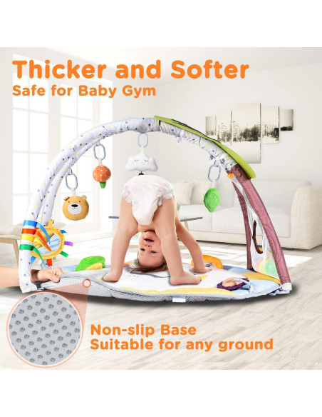 Alfombra de Juego para Bebés Lupantte Verde 9 Juguetes 1,31 kg