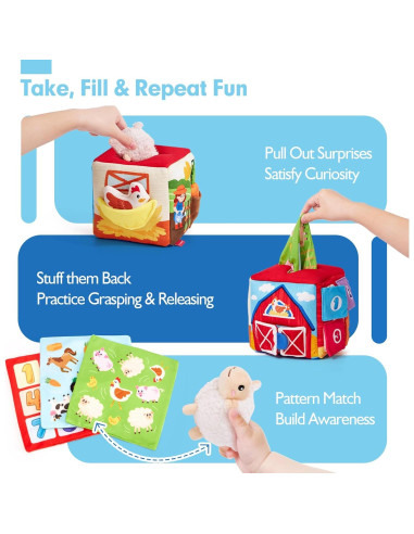 Juguetes para Bebés Hahaland 6-12 Meses 13 PCS Sensoriales