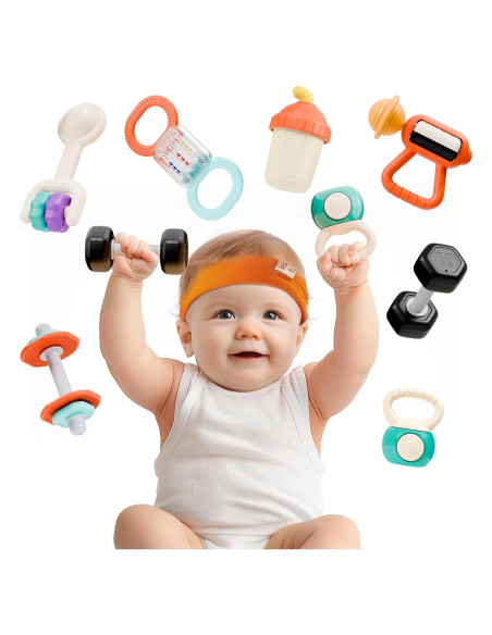 Conjunto de Sonajeros iPlay, iLearn 7PCS para Bebés