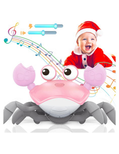 Juguete Cangrejo Gateador KIZJORYA Rosa Musical 0-6 Años