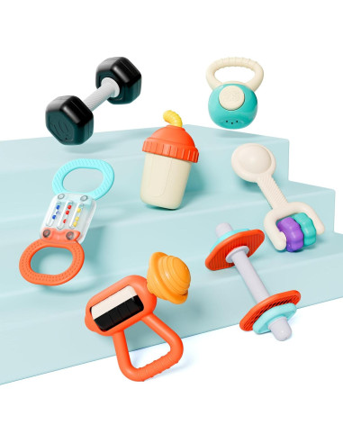 Conjunto de Sonajeros iPlay, iLearn 7PCS para Bebés