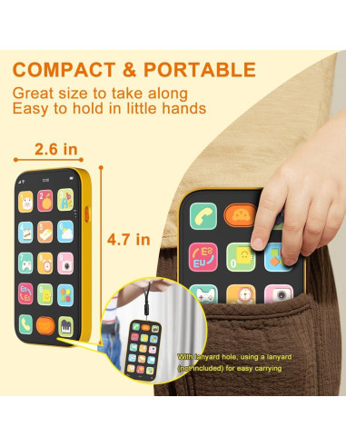 Teléfono Bilingüe para Bebés KALUYA Naranja 6-12 Meses