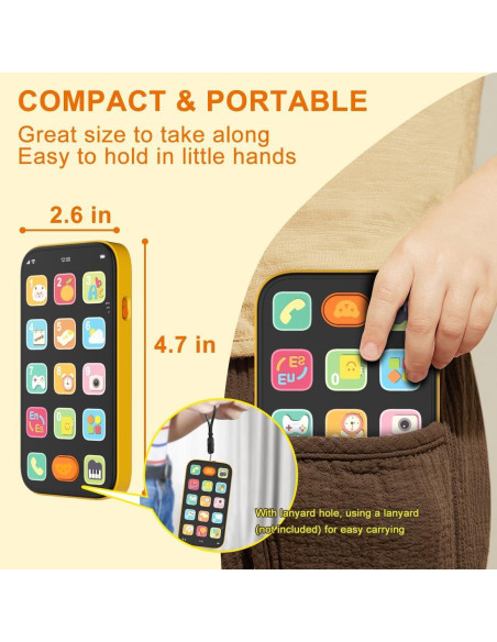 Teléfono Bilingüe para Bebés KALUYA Naranja 6-12 Meses