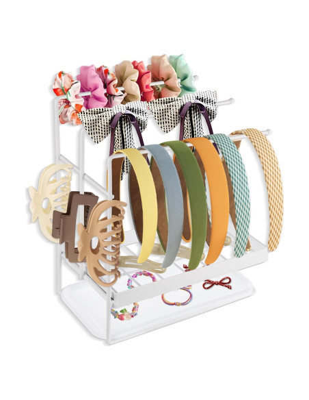 Organizador de Diademas Wensdr de Metal 3 Barras para Accesorios Organizador de Diademas Wensdr de Metal 3 Barras para Accesorios
