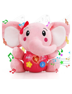 Juguete Musical Elefante de Peluche Rosa STEAM Life 0-6 Meses