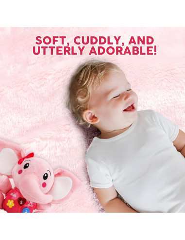 Juguete Musical Elefante de Peluche Rosa STEAM Life 0-6 Meses
