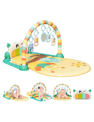 Alfombra de Juego para Bebés Dearlomum con Piano Amarillo