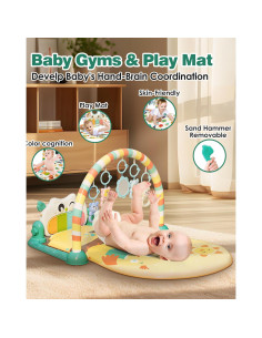 Alfombra de Juego para Bebés Dearlomum con Piano Amarillo 2