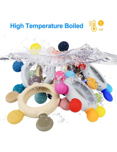 Mordedor de Silicona Arudyo Timón con Anillo de Madera