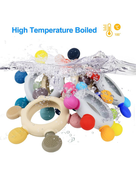 Mordedor de Silicona Arudyo Timón con Anillo de Madera