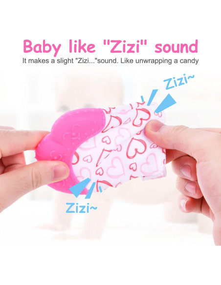 2 Mitones de Silicona para Dentición Vicloon - Rosa