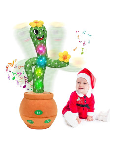 Juguete Cactus Hablante LGOUYGG 32 cm con Música y Luz
