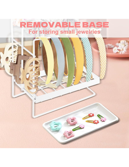 Organizador de Diademas Wensdr de Metal 3 Barras para Accesorios Organizador de Diademas Wensdr de Metal 3 Barras para Accesorios