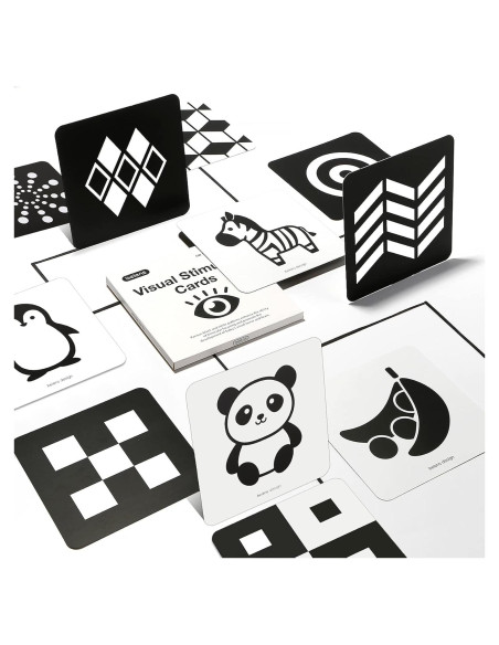 Tarjetas de Flash de Alto Contraste beiens para Bebés - 20 Páginas 14x14 cm