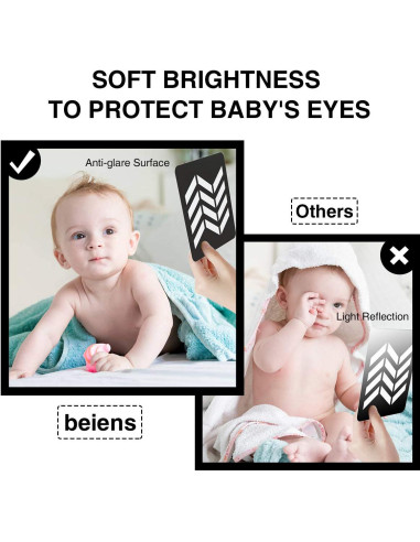 Tarjetas de Flash de Alto Contraste beiens para Bebés - 20 Páginas 14x14 cm