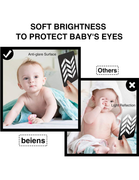 Tarjetas de Flash de Alto Contraste beiens para Bebés - 20 Páginas 14x14 cm