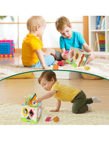 Cubo de Actividades Montessori Ancaixin 6 en 1 para Bebés